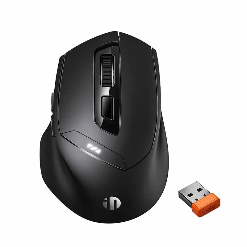 INPHIC DR01 Wireless Bluetooth Mouse Rechargeable Office Lightweight Portable Three-mode Laptop IPad  Universal Ergonomic Mouse