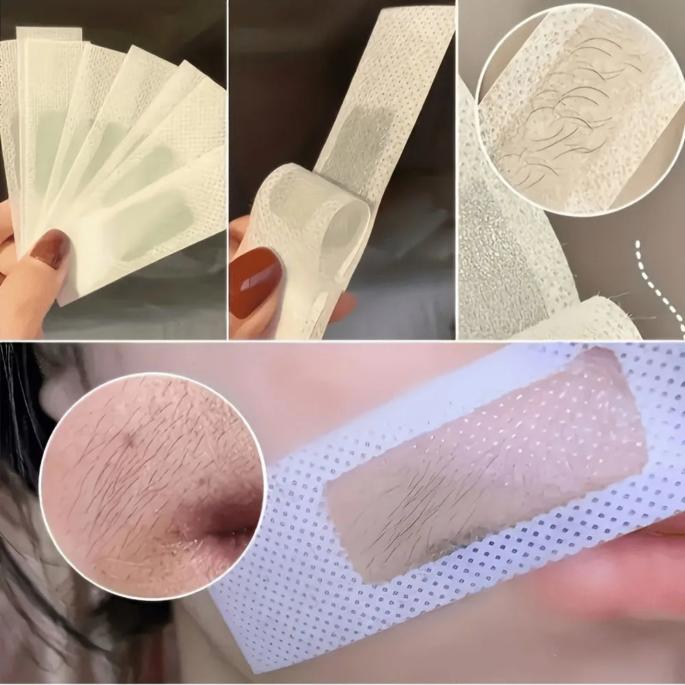 24/48 Pieces Viilife Facial Wax Strips Facial Hair Removal Quick and Painless Hair Removal Kit for All Skin Types