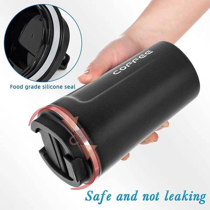 Smart Temperature Display Tumbler - 380ml Stainless Steel Insulated Travel Mug with LED Display