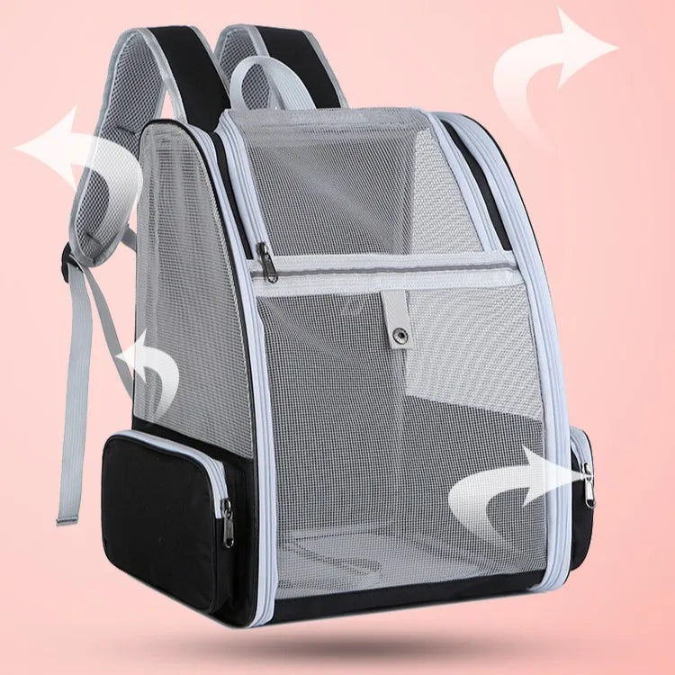 Practical, foldable cross-border pet bag. New style for cats and dogs, portable, breathable, spacious. Portable cat backpack.