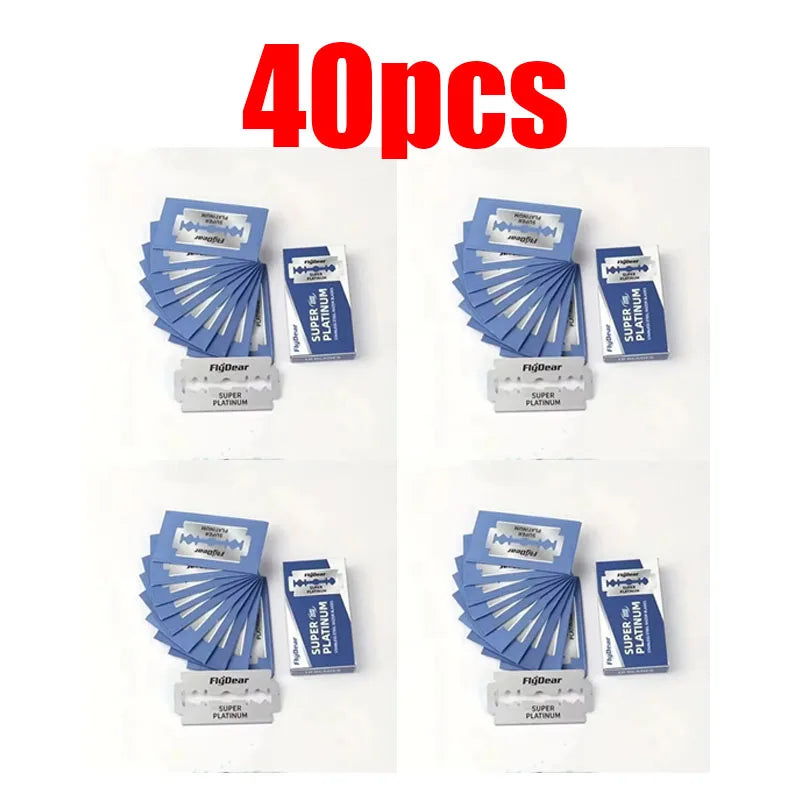 10/20/40/60pcs Double Edge Razor Blades Men'S Razor For Shaving Men Blade Professional Barber Razor Beard Trimmer Tool