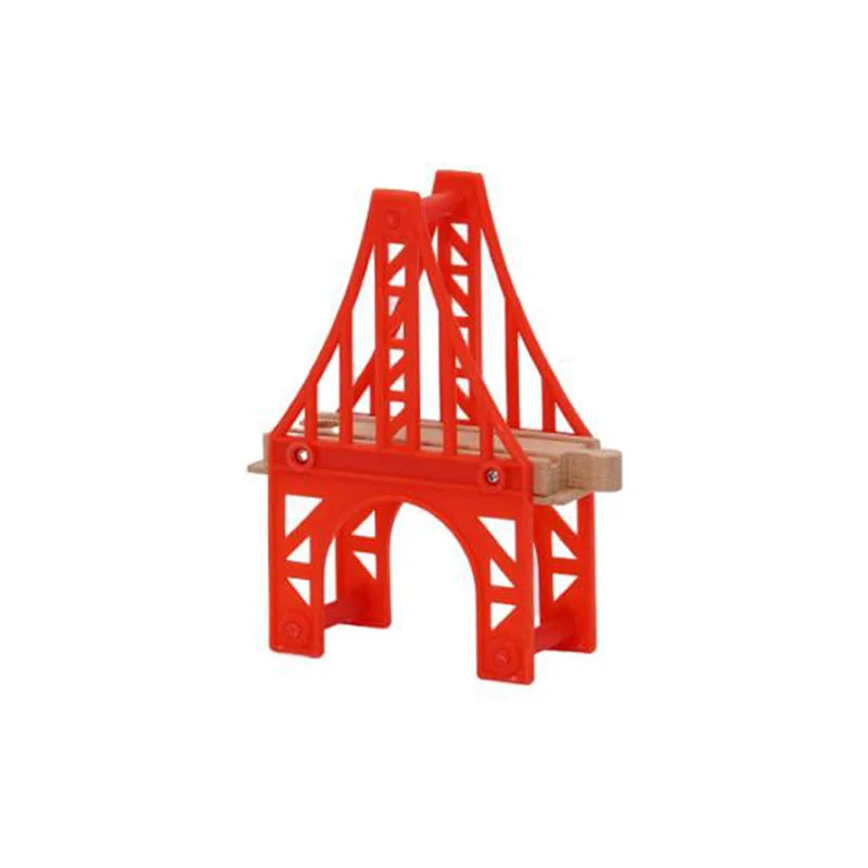 Wooden Train Track Set Accessories Track Expansion Part Wooden Railway Scene accessories Bridge Christmas Gift For Toddlers