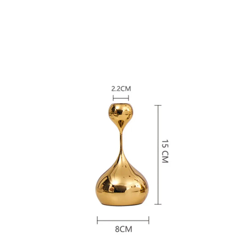 Luxury Gold Candle Holders, Elegant Candlestick For Wedding/Festival Dinner Table Centerpiece Decor Home Hotel Bar Ornaments