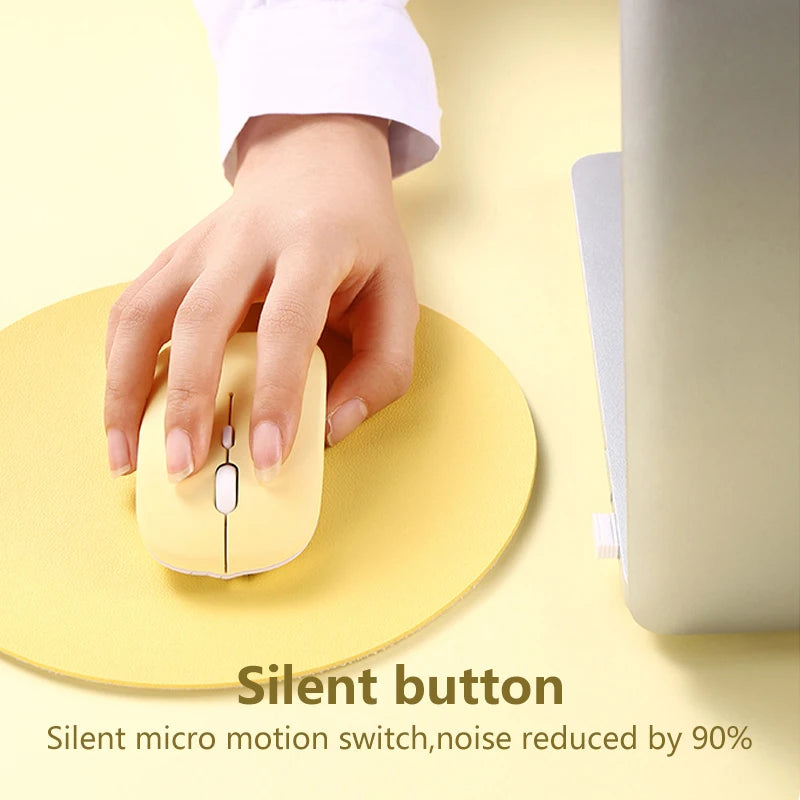 Wireless Bluetooth Mouse - Silent Ergonomic Design for Laptop, Tablet & Mobile