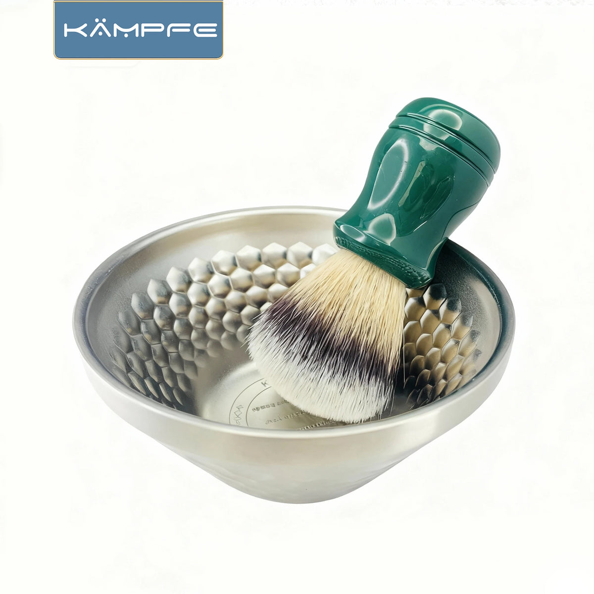 KAMPFE Stainless Steel Shaving Bowl Dual-Use Grooming Bowl for Home & Travel Cleaning Face Shaving Bowl  gifts for men New
