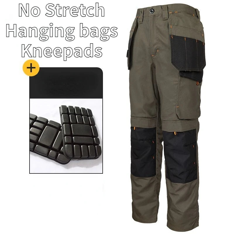 Summer Thin Cargo Pants Men's Multi-pocket Tear Resistance Stretch Trousers Outdoor Site Working Wear-resistant Pants Workwear