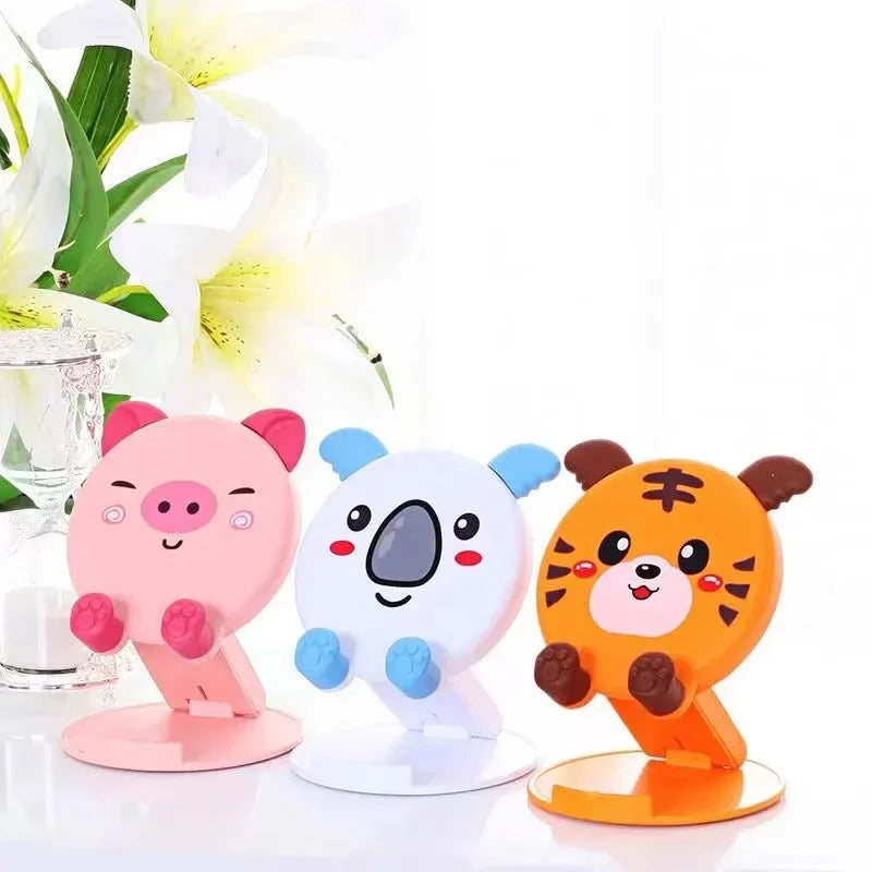 Cute Cartoon Phone & Tablet Stand - Foldable Desktop Holder