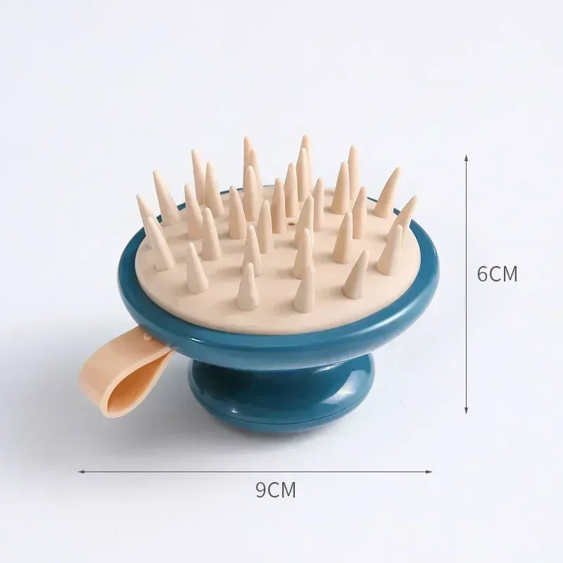 Silicone Scalp Massage Brush - Shampoo Applicator & Body Exfoliator for Spa-Quality Hair Care