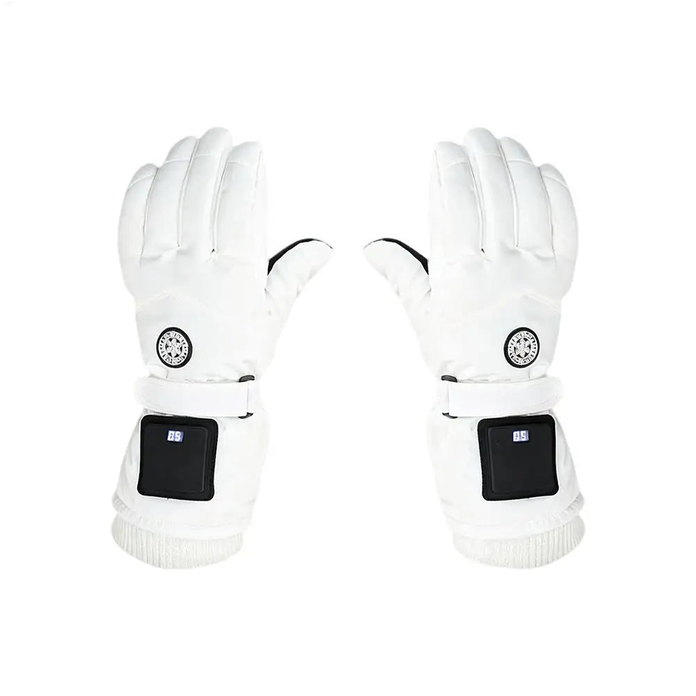 Heated Gloves for Women Rechargeable with 3 Temp Settings Electric Winter Gloves Waterproof Warm for Skiing Snowboarding Hiking