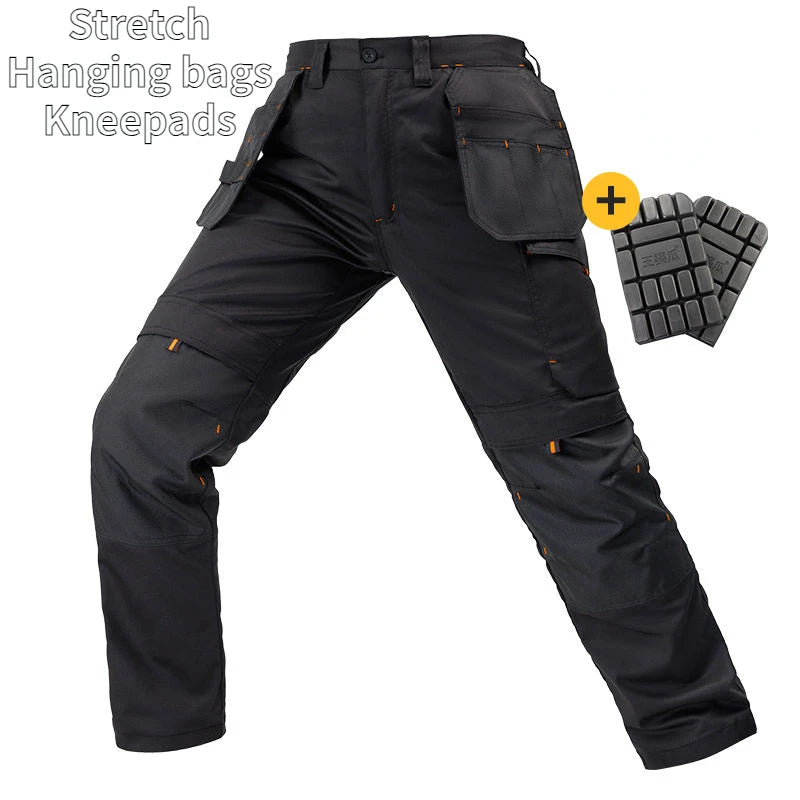 Summer Thin Cargo Pants Men's Multi-pocket Tear Resistance Stretch Trousers Outdoor Site Working Wear-resistant Pants Workwear