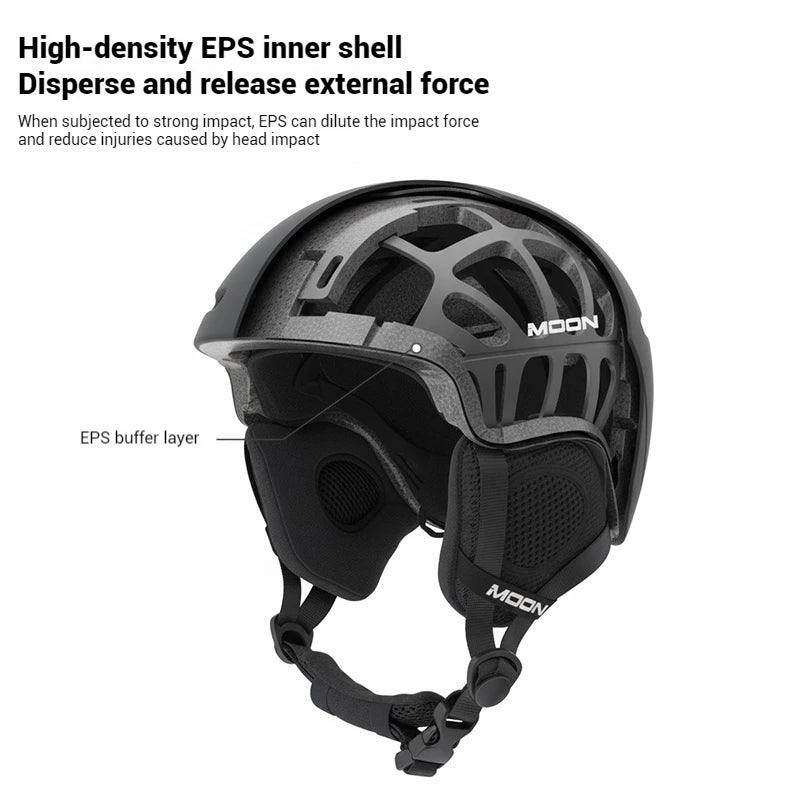 MOON Kids' Ski Helmet,Unisex for Boys and Girls,Suitable for Alpine and Freestyle Skiing,Parent-Child Style,Outdoor Ski Sports