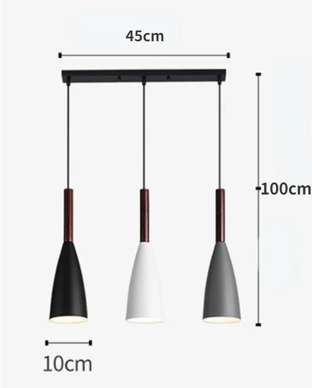 Premium Nordic Minimalist Pendant Light - 3-Head Modern Chandelier Fixture
