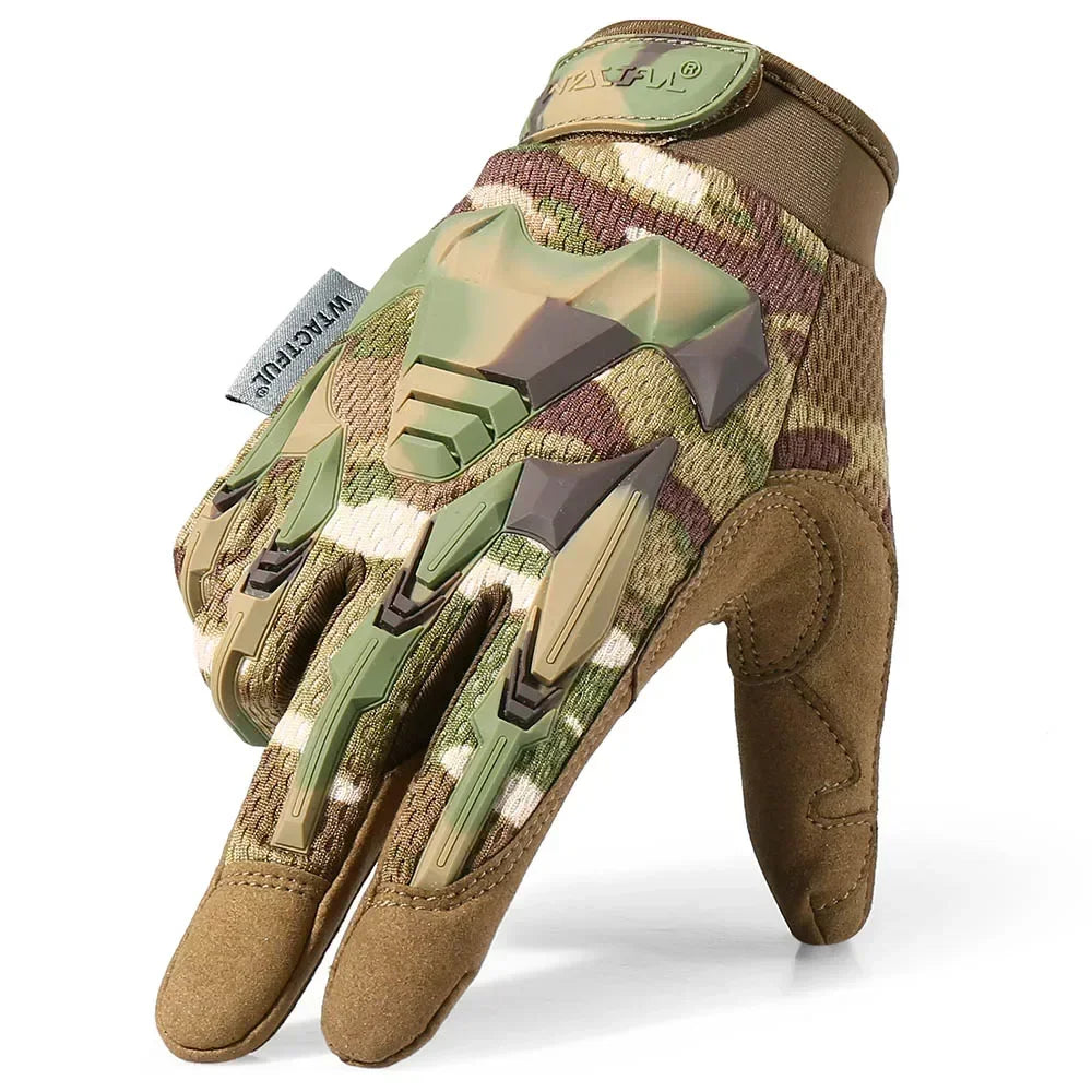 Tactical Glove Camo Gloves Combat Airsoft Bicycle Outdoor Hiking Shooting Paintball Working Hunting Full Finger Gloves for Men