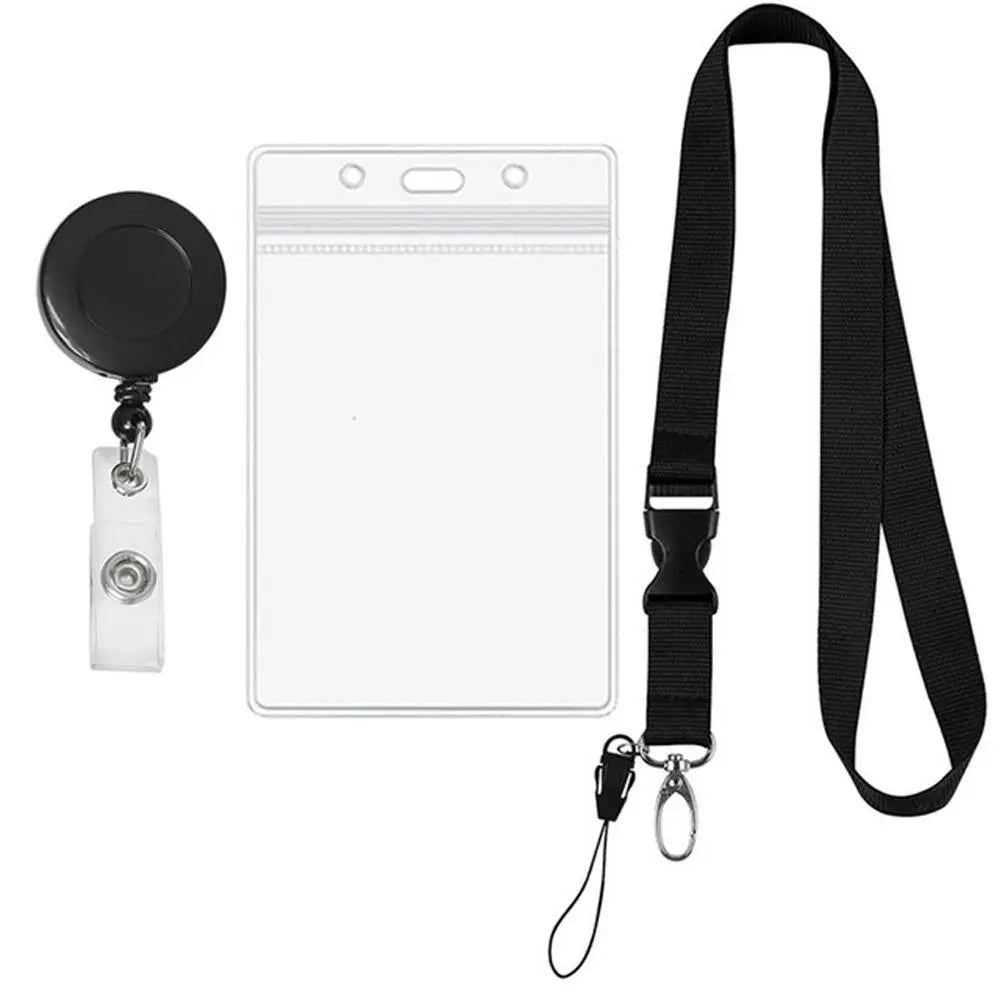Supplies Key Neck Strap Badge Holder Badge Clip Name Card Holder Badges Set Lanyard Retractable Badge Holder ID Card Holder