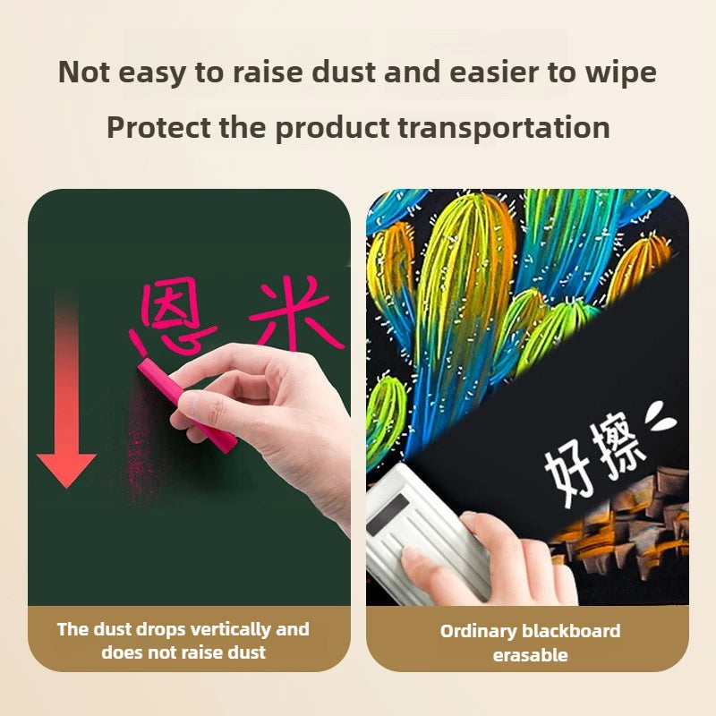 ENMY 12/36 Color Chalk Dustless Safe Chalk for Teachers Students Blackboard Non-Dusty Bright Colors Art Drawing School Supplies
