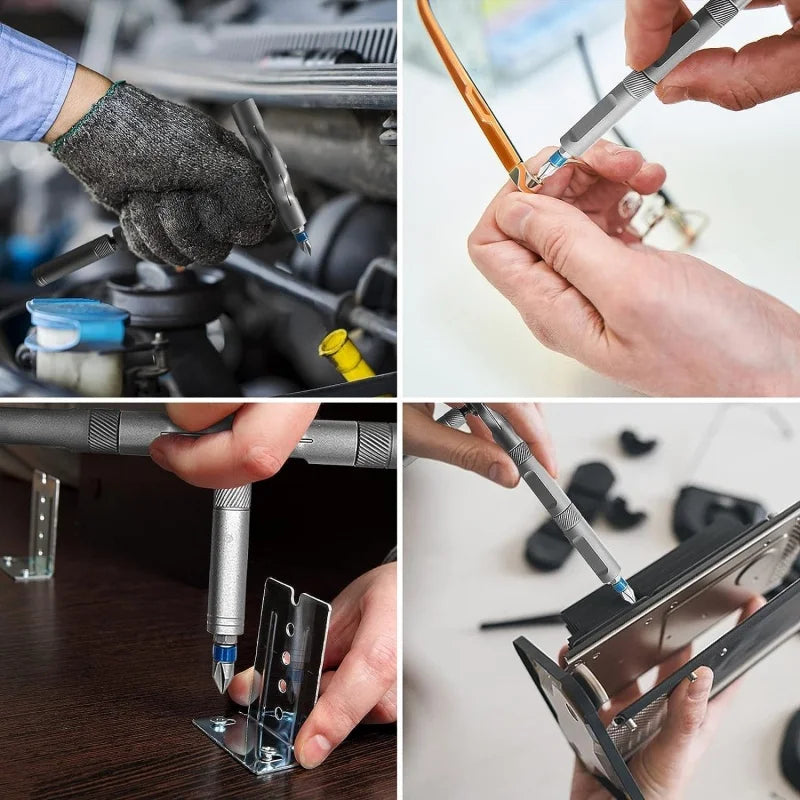 24 in 1 Ratchet Screwdriver Set Magnetic Precision Bits with Detachable Handle & Case Multi-Purpose Mini Screwdriver Kit