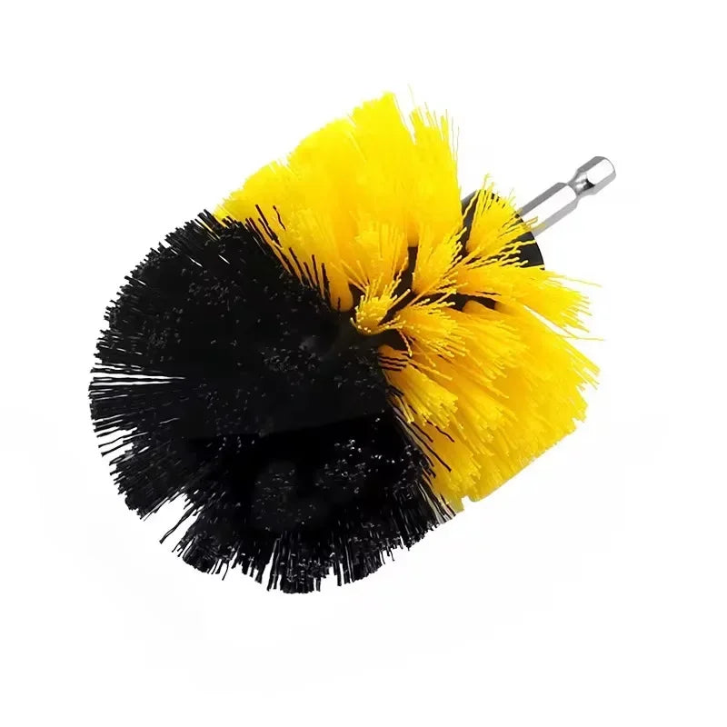 Electric Drill Scrubber Brush Kit - 3-Piece Power Cleaning Set for Carpet, Glass & Car Tires