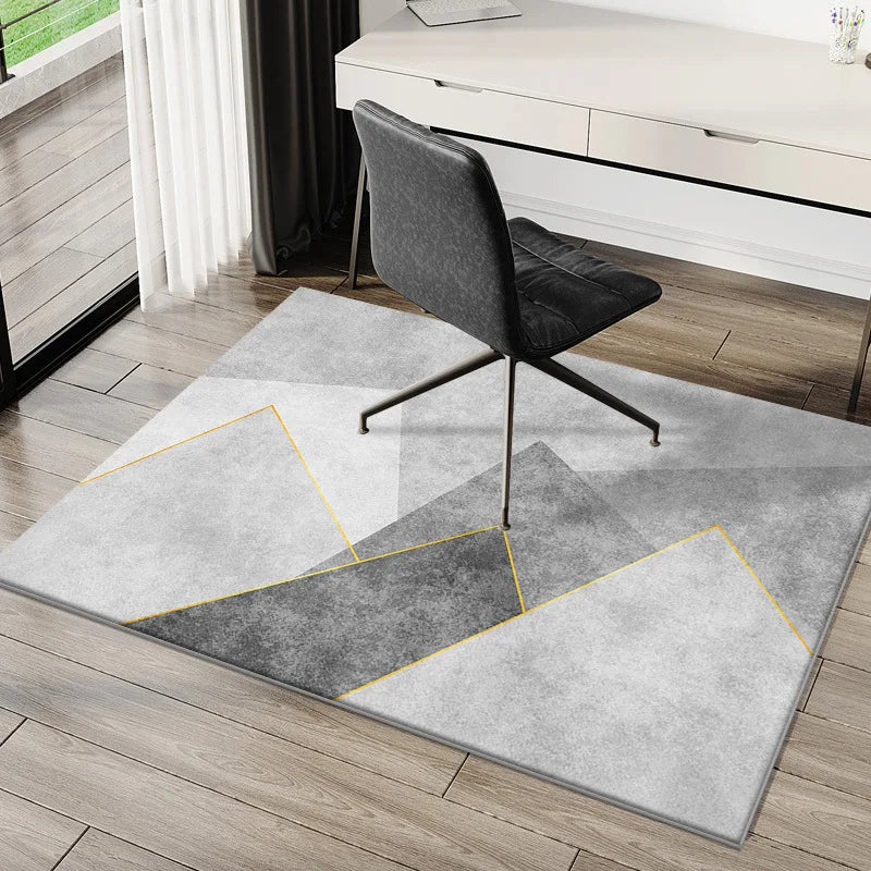 VIKAMA Crystal Velvet Carpet Easy to Take Care of Living Room Desk Computer Gaming Swivel Chair Non-slip Mat Bedroom Floor Mat