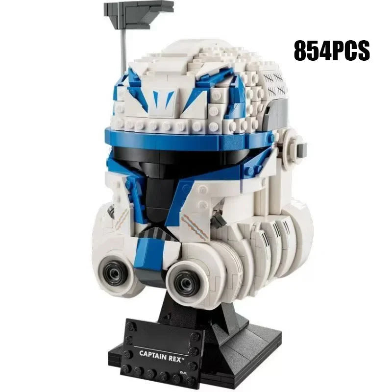 Space Wars Galaxy Warriors Helmet Building Blocks 75327 TIE Fighter Pilot Darth Vader The Mandalorian Luke Hat Bricks Toys Gifts