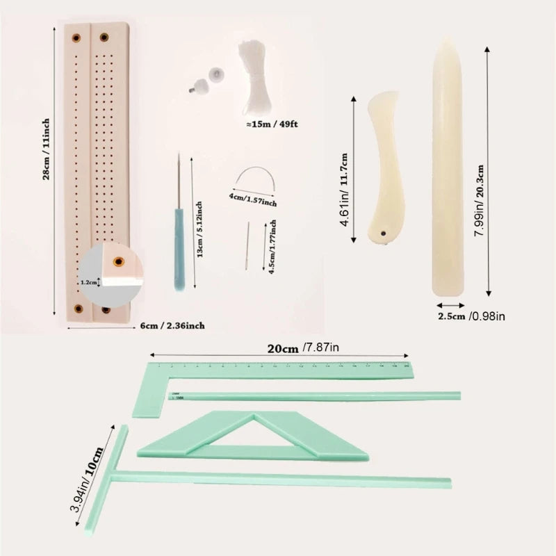 Bookbinding Kits Bookbinding Ruler Set Scrapbooking Tool T-shaped Ruler Spacer