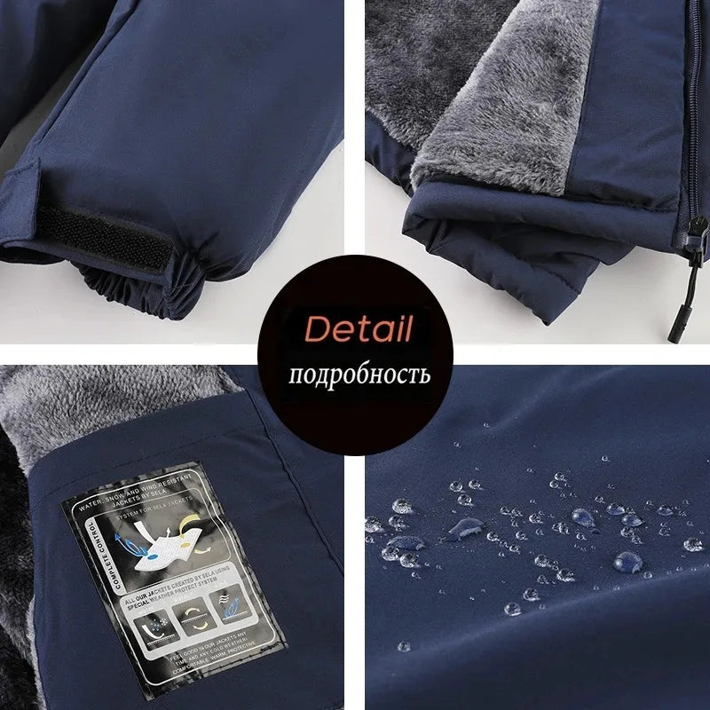 Ski Suit Men Winter Warm Waterproof Outdoor Sports Snow Jackets and Camping Pants Hot Ski Equipment Snowboard Parkas Jacket