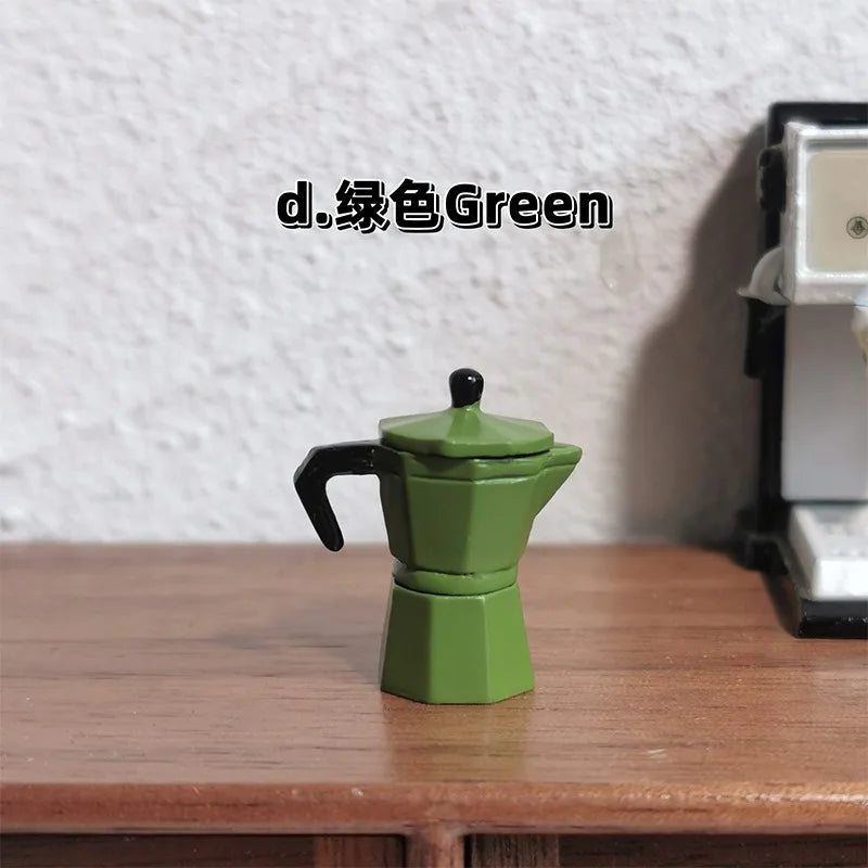 1pc Mini coffee pot, coffee machine, toy model, coffee utensil, miniature scene, doll house accessories