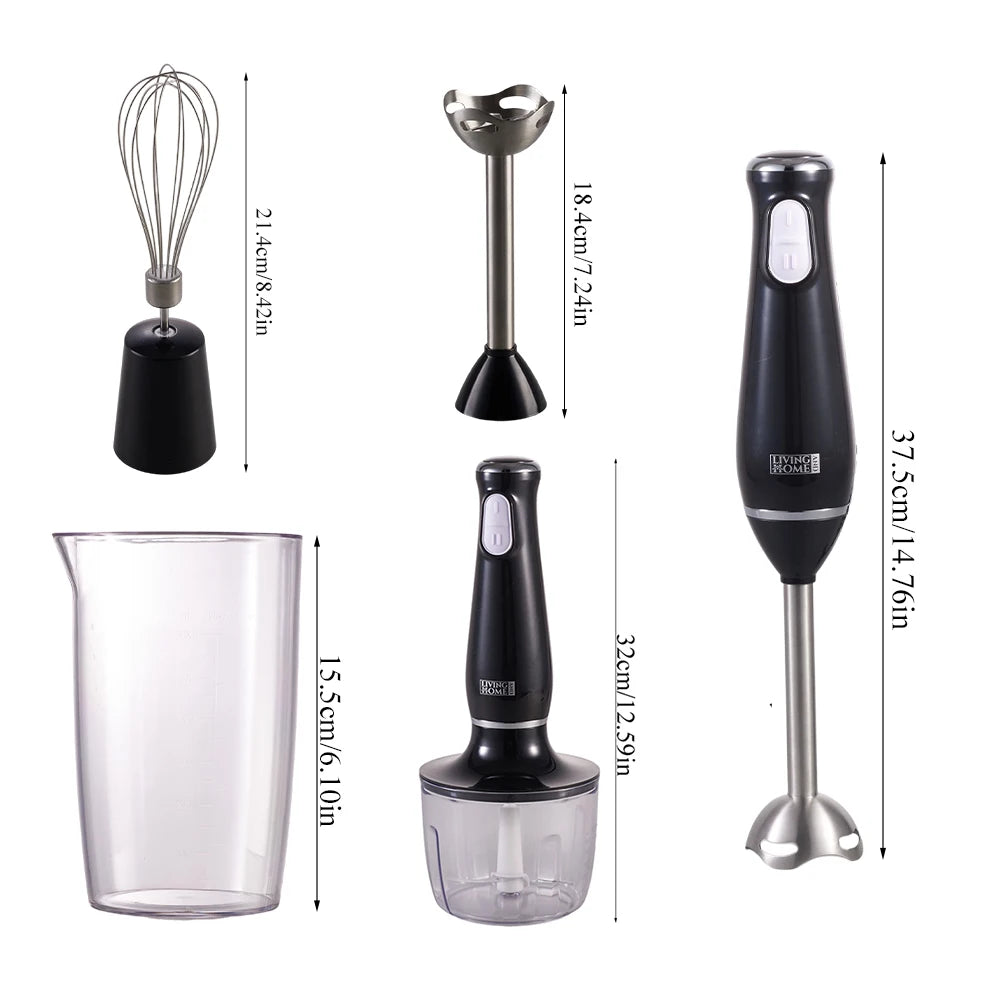 KOMORE 800W 4-in-1 Hand Blender Set