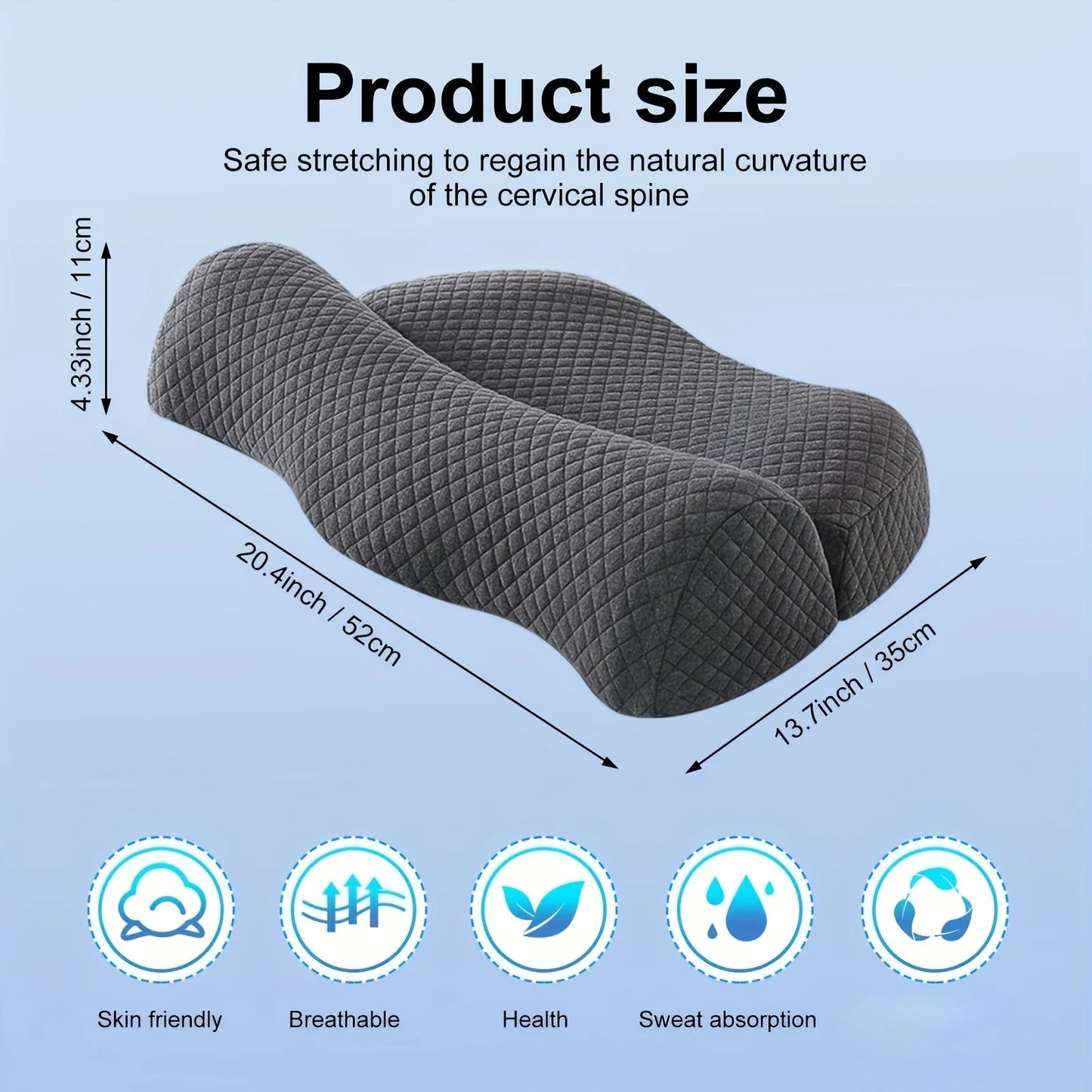 1 neck pillow with neck and shoulder support contour pillow, ergonomic corrective sleep pillow