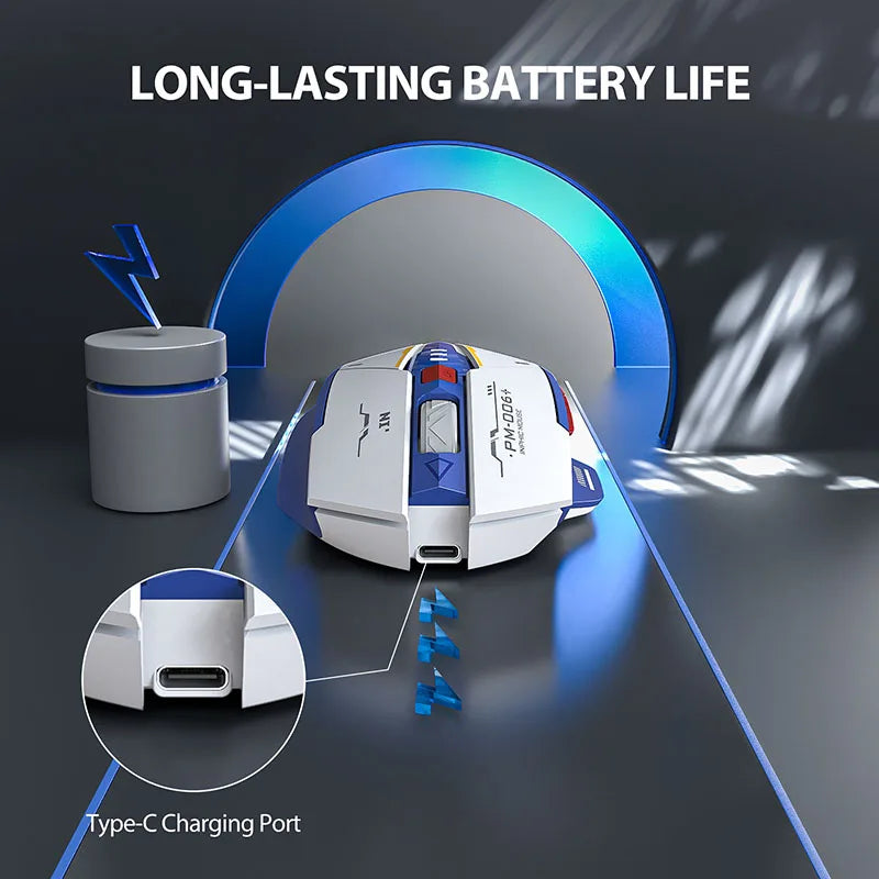 INPHIC F9 Wireless Mouse Rechargeable Silent Office Mouse Power Display Computer Notebook 2.4G Universal Portable Mecha Version