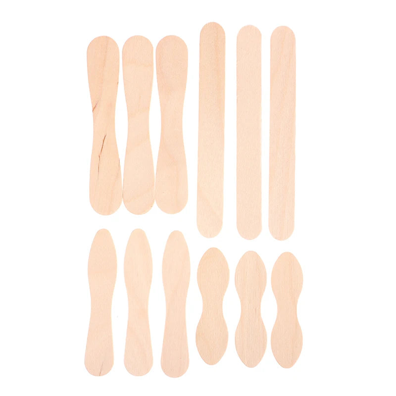 50Pcs Wax Waxing Disposable Sticks Wood Tongue Depressor Spatula Woman Wooden Body Hair Removal Sticks Beauty Toiletry Kits