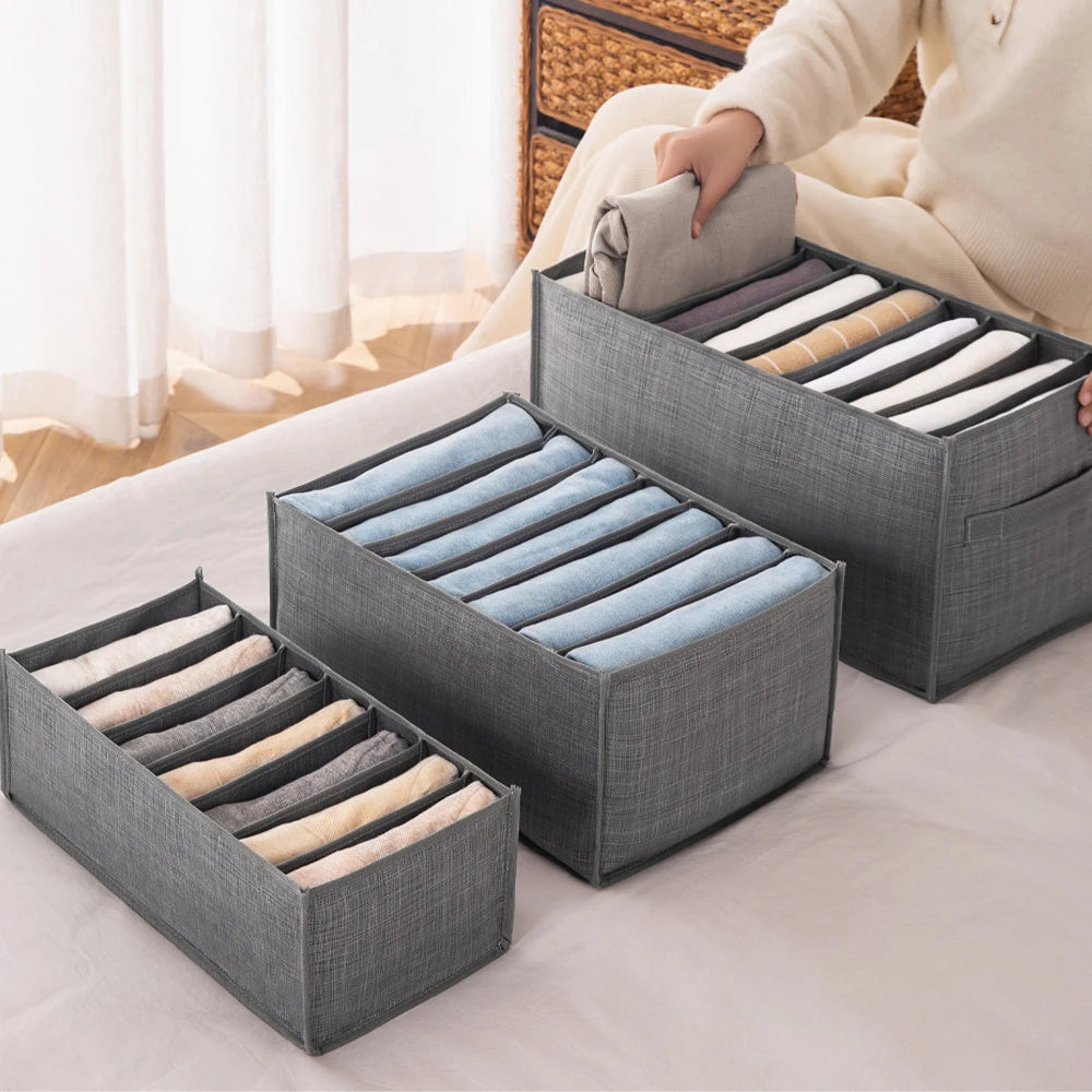 Closets Clothes Organizer Jeans Pants Storage Box Cabinet Drawer Separator Underwear Socks T-Shirt Wardrobe Storage Organizers