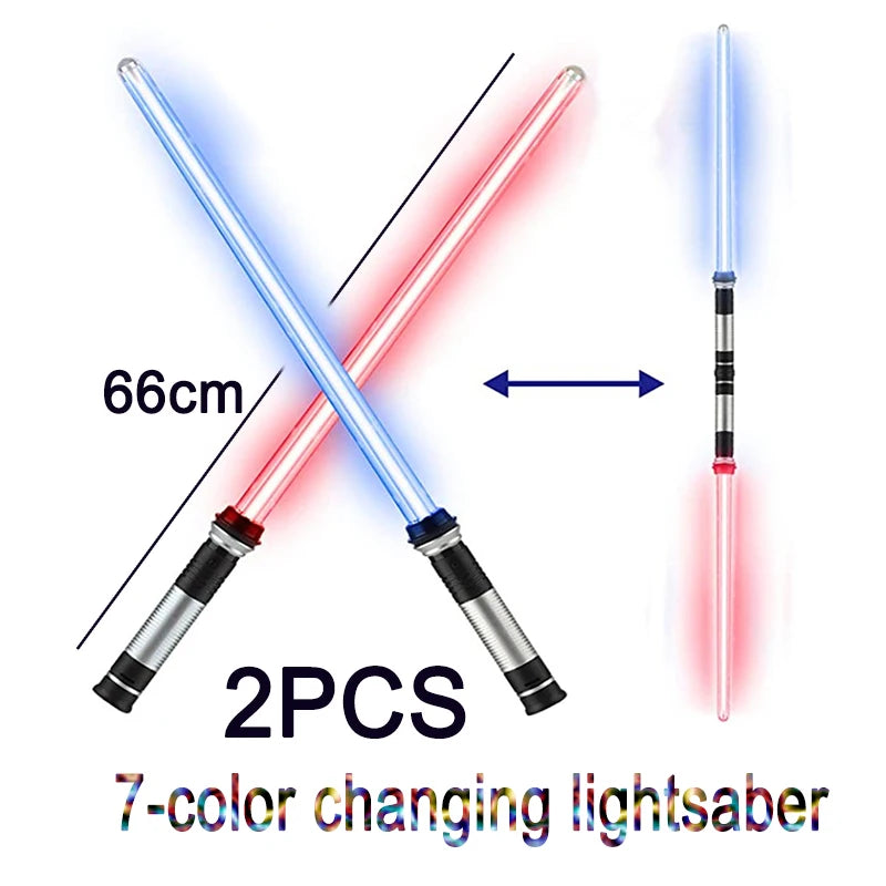 Premium RGB Lightsaber - 7 Color Changing LED Laser Sword with Sound