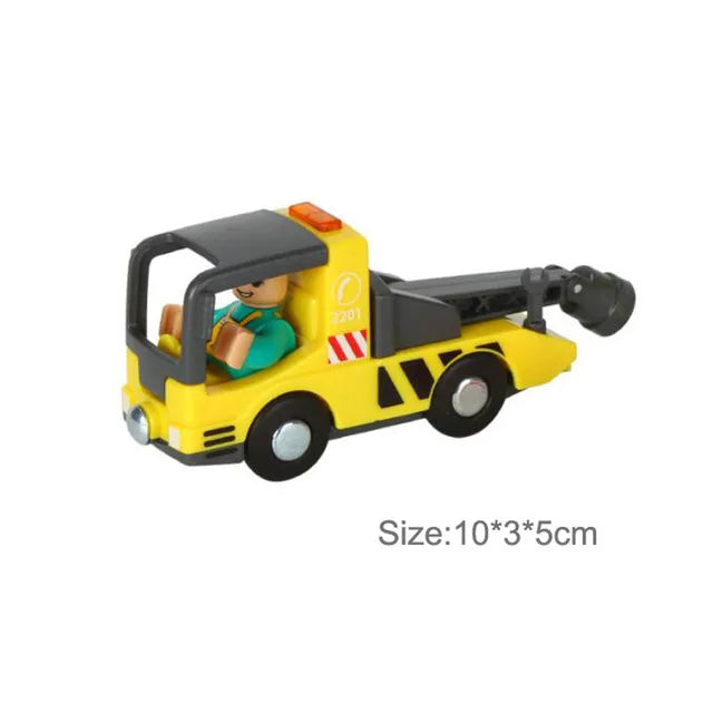 Wooden Magnetic Trolley Wood Track Accessories Car Train Track Scene Airplane Truck Wooden Tracks Educational Toys Children Gift