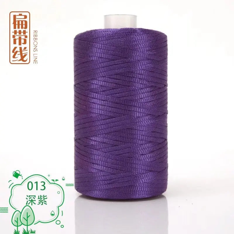 Flat line ice silk ice hemp bright silk hollow light body line summer sun hat hand-woven diy hook bag slipper cushion