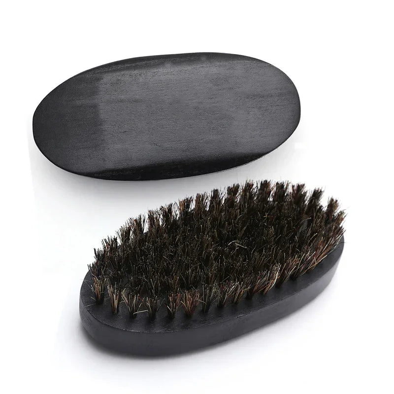 Wooden Hair Beard Brush For Men Natural Wood Comb Boar Bristle Mustache Brush Travel Men's Waves Brush Gifts Birthday Beard Care