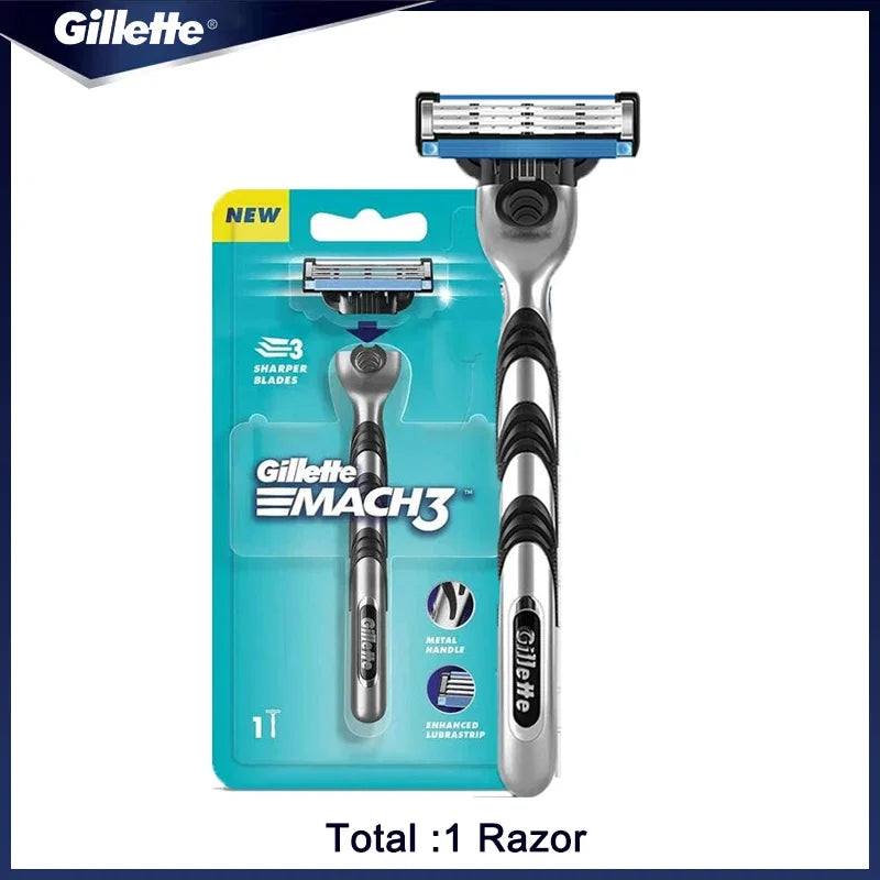 Genuine Gillette Mach 3 Manual Shaver For Men 3-Layers Blades Men's Razor Beard Shaving Hair Removal MACH 3 Shaver Razor