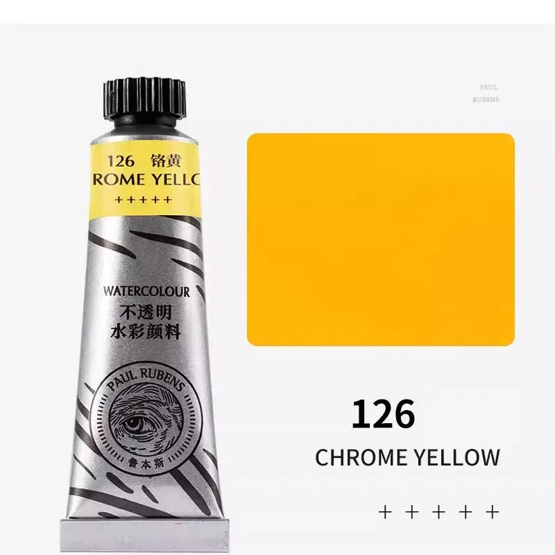 Paul Rubens 36 Colors Non-transparent Watercolor Paint Tube 15ml Professional Watercolour For Painting Anime Art Supplies