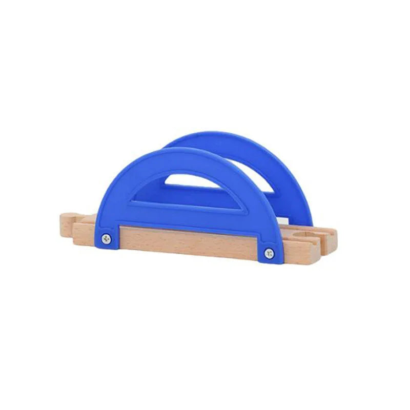 Wooden Train Track Set Accessories Track Expansion Part Wooden Railway Scene accessories Bridge Christmas Gift For Toddlers