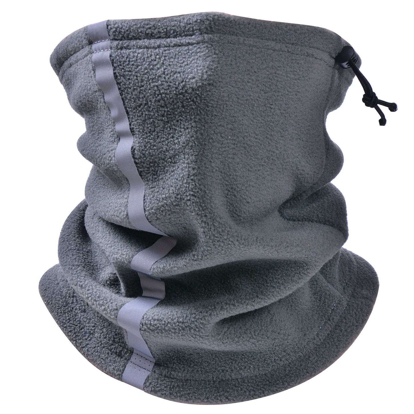 Adjustable Polar Fleece Neck Gaiter Warmer Reflective Strips Face Cover Winter Warm Outdoor Sport Scarf Men Women Skiing Cycling
