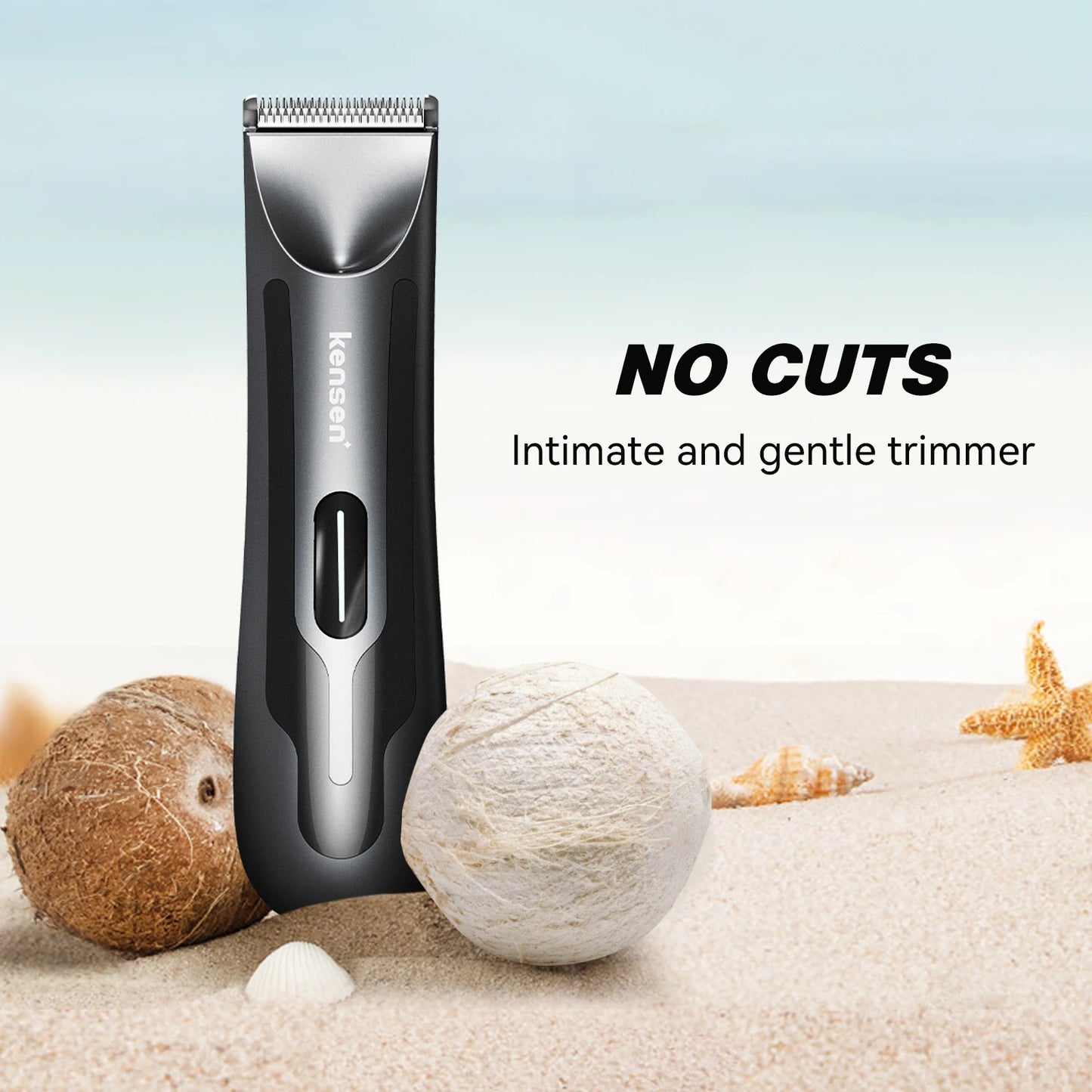 Kensen S10 Electric Body Hair Trimmer for Men Body Groomer Bikini Waterproof Hair Shaver Replaceable Ceramic Blade Head Clipper
