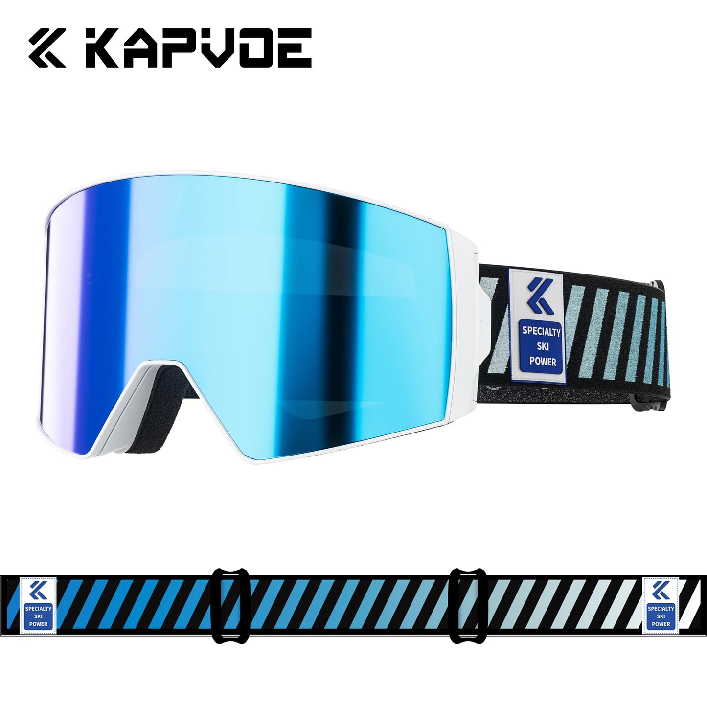 Kapvoe Snow Goggles Ski Sunglasses Snowboarding Mask Men Women Anti-Fog Lens Kit UV400 Protection Snowmobile Glasses Motorcycle