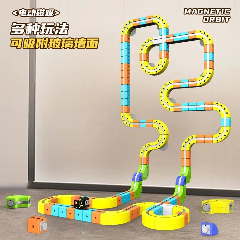 Sell Well Children'S Anti-Gravity Magnetic Attraction Track Train Changeable Magnetic Magic Rail Car Electric Train Toy