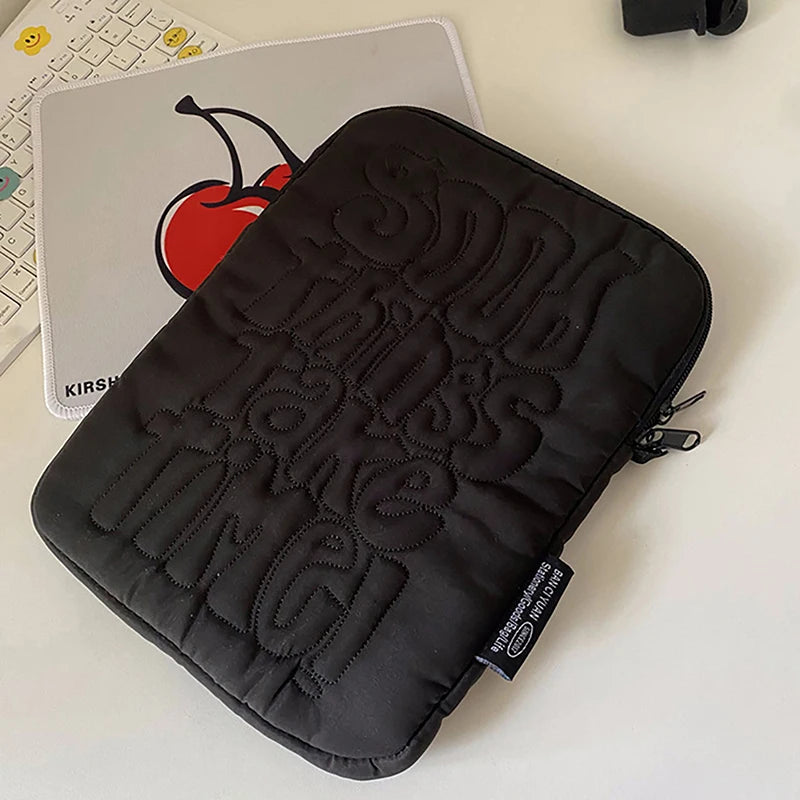 Embroidery Pattern Cute Shockproof Laptop Sleeve Case Bag 11 13 14 Inch For Macbook Ipad For Laptop And Tablet Pouch