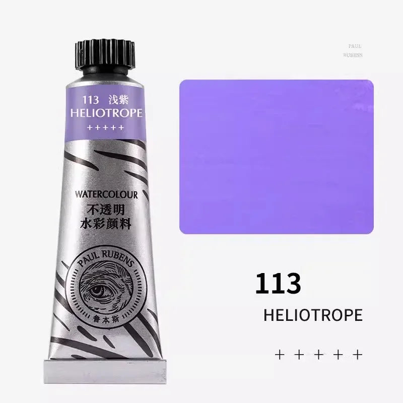 Paul Rubens 36 Colors Non-transparent Watercolor Paint Tube 15ml Professional Watercolour For Painting Anime Art Supplies