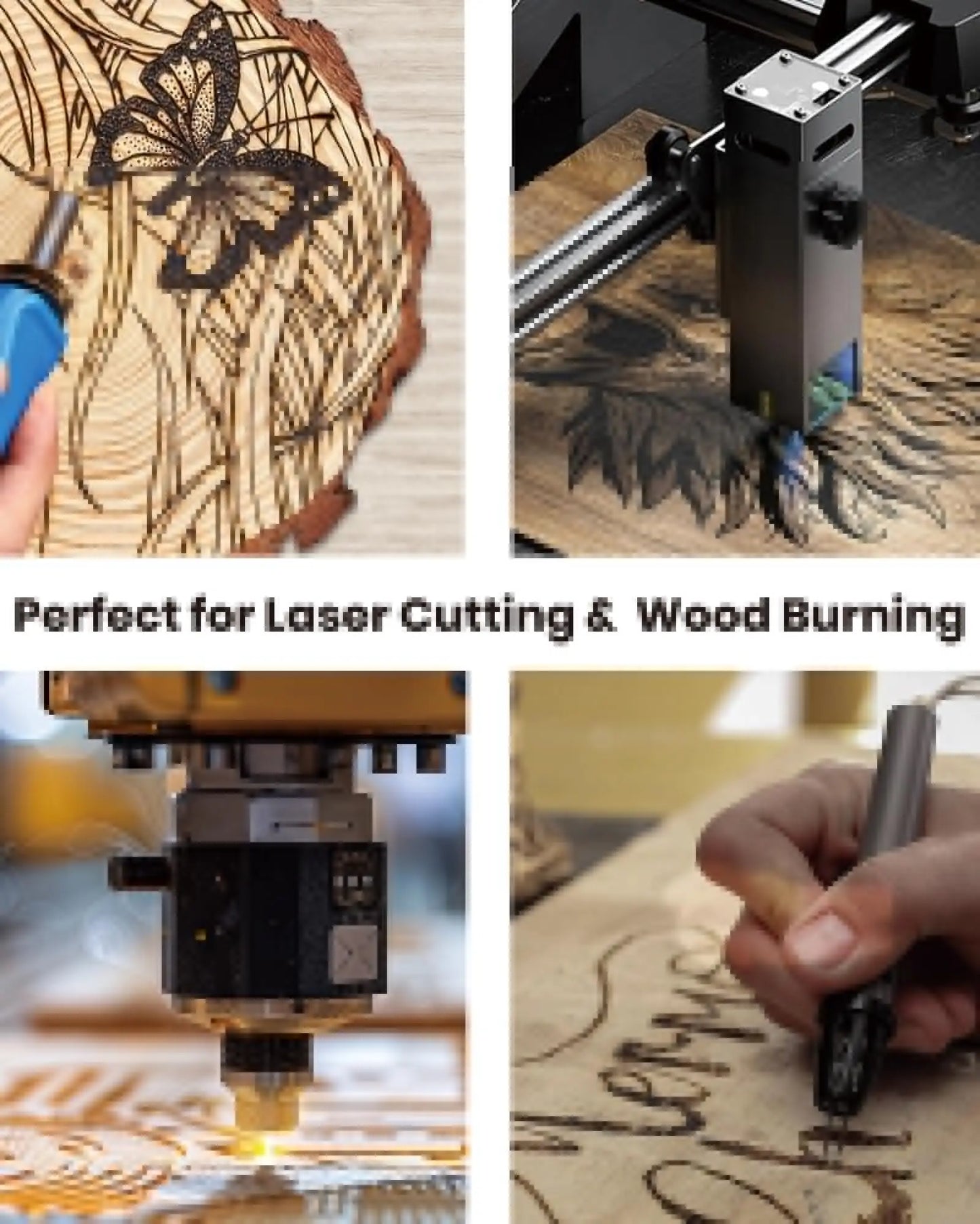 ROWOOD Walnut Plywood Sheets 16PCS 300x300x3mm Laser Engraving Materials Plywood Board for Model Making Laser Cutting