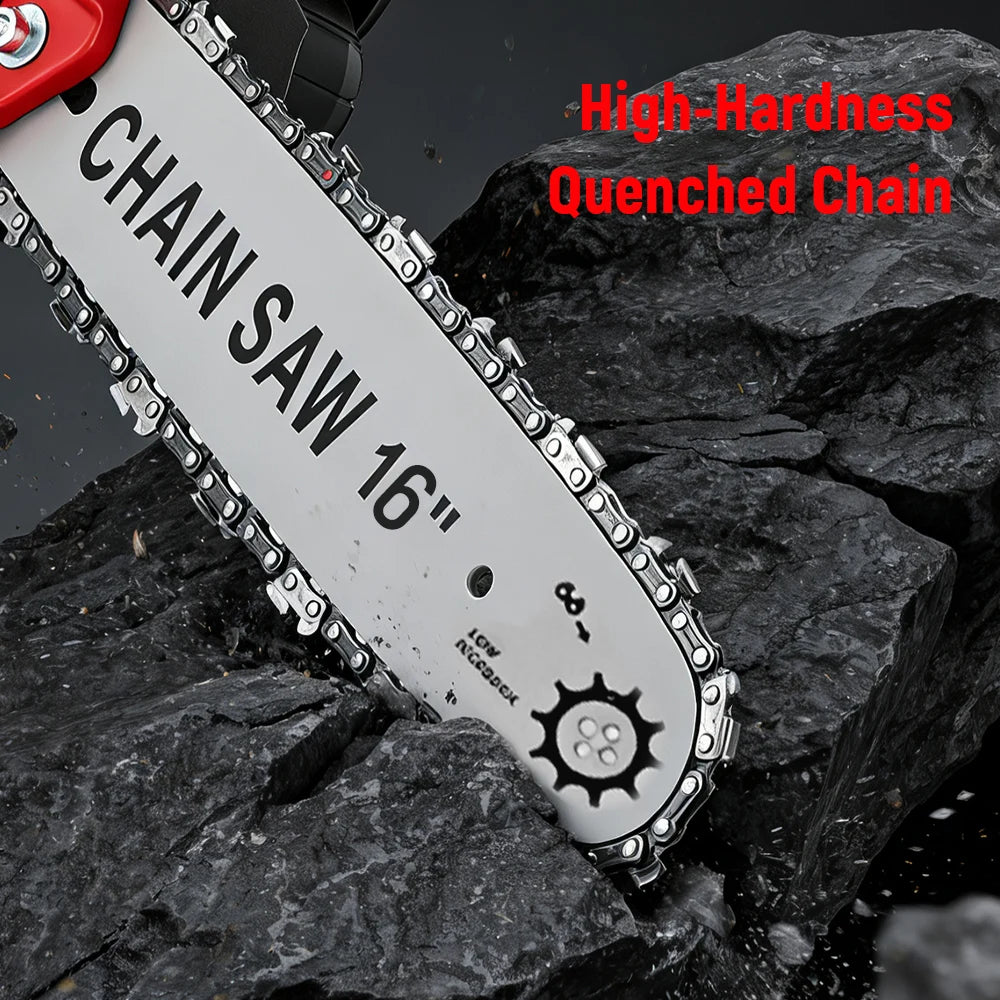 Brushless Cordless Electric Chainsaw - 12" & 16" Rechargeable Wood Cutting Tool (Compatible with Makita 21V Battery)