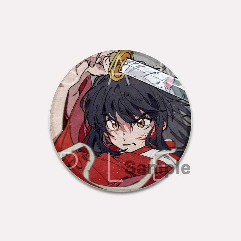Comic Brooches about Sesshomaru and Rin,Cosplay Cartoon Badge Handmade Cute Enamel Pins for Backpack Clothes Collar Accessories