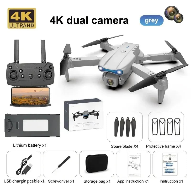 Professional Mini Drone E99 HD 4k Camera Foldable WIFI FPV RC Aerial Photography Quadcopter RC Helicopter Children's Toy Gift