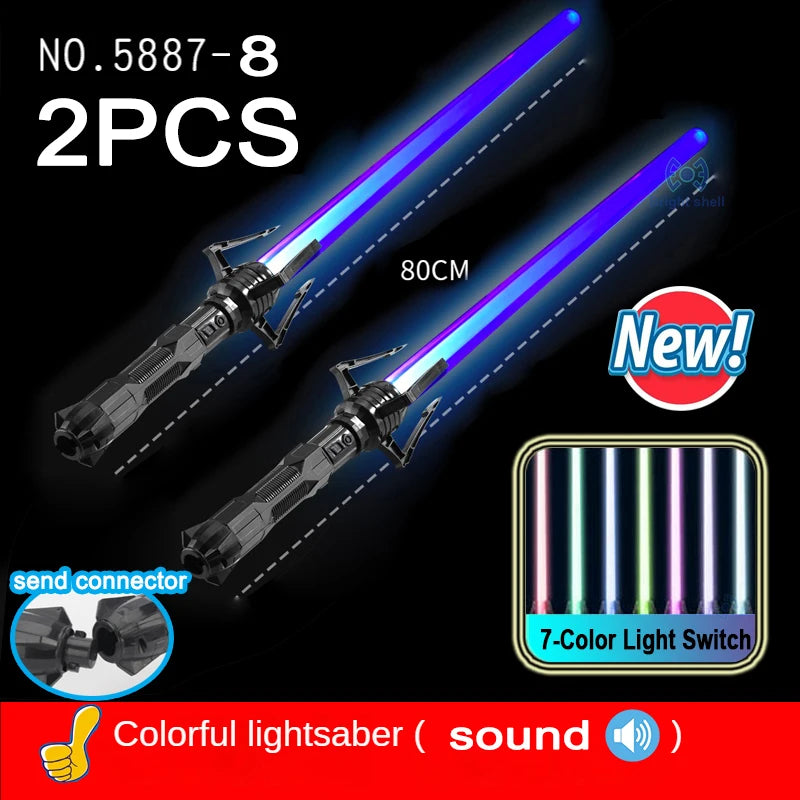 Premium RGB Lightsaber - 7 Color Changing LED Laser Sword with Sound