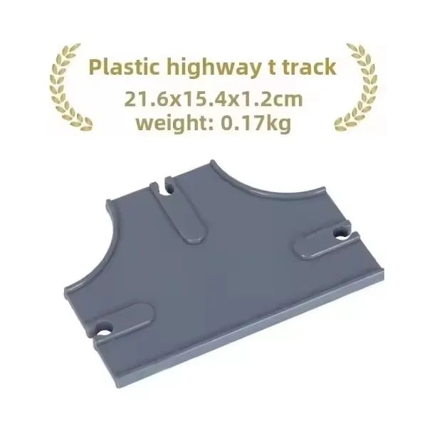 Wooden Train Track Accessories Plastic Flexible Tracks Turntable Slope Bridge fit for Brand Wood Tracks Railway Toys for Kids